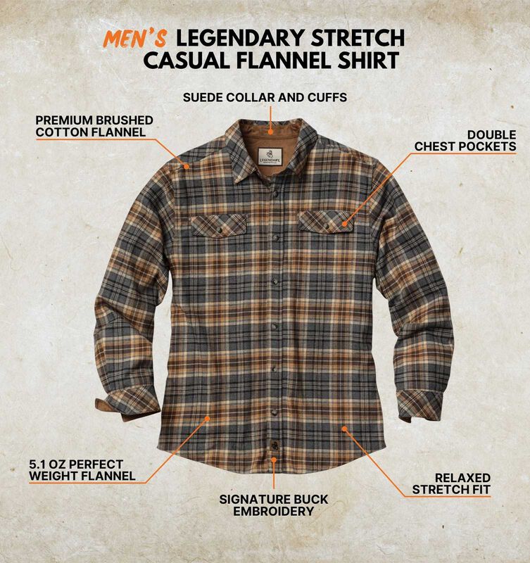 Men's Legendary Stretch Casual Flannel Shirt image number 2