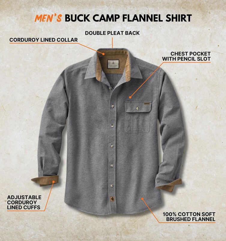 Men's Buck Camp Flannel Shirt image number 4