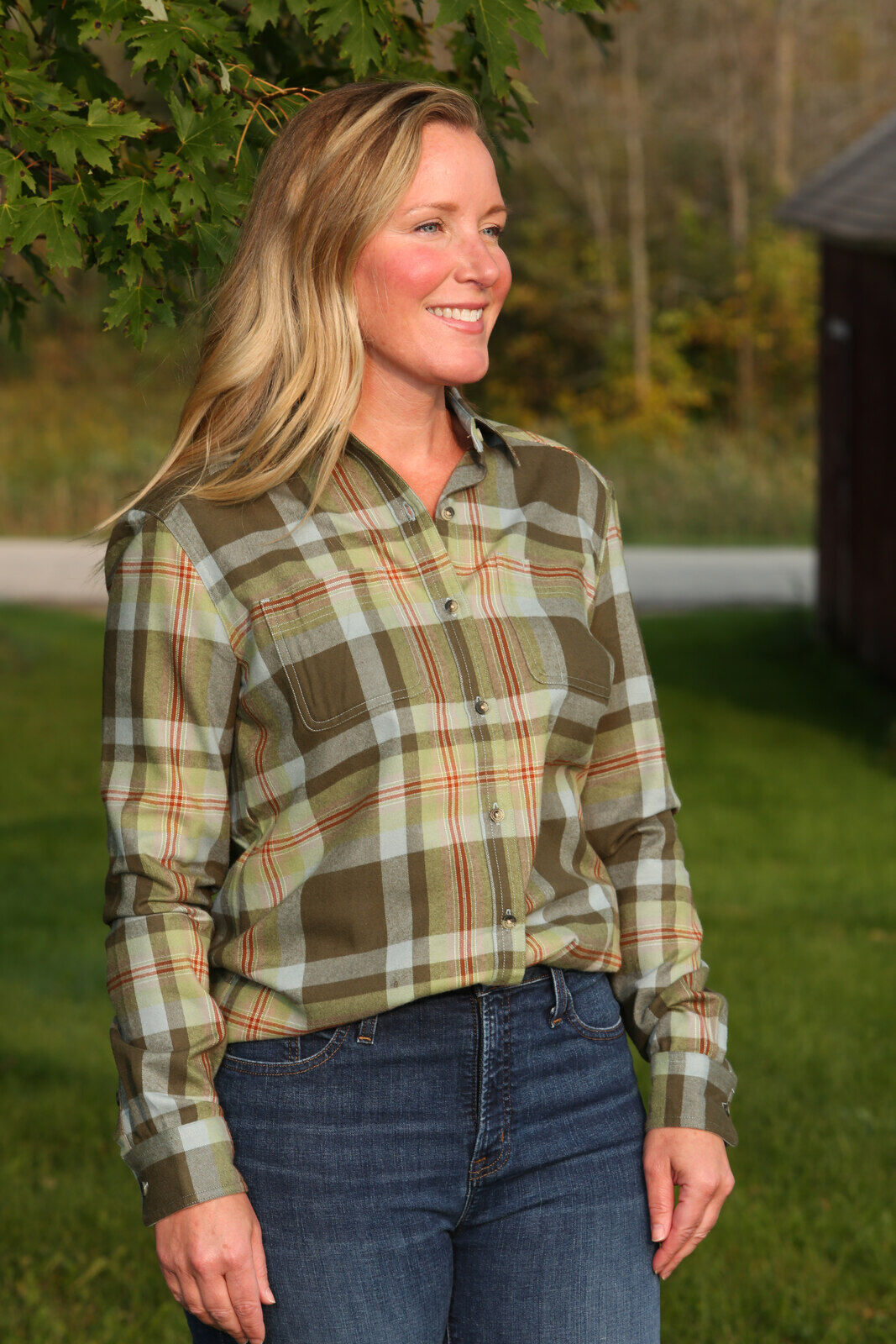Fitted flannel shirts womens shop