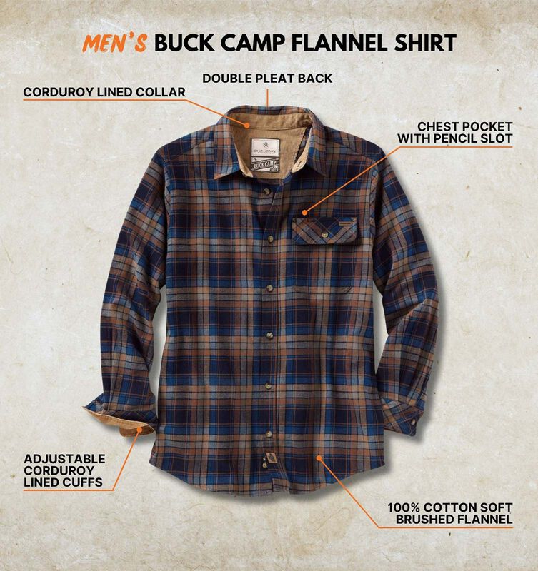 Men's Buck Camp Flannel Shirt image number 2