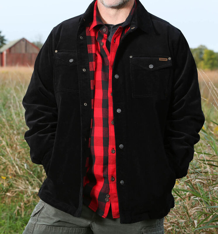 Men's Tough as Buck Flannel Lined Corduroy Shirt Jacket image number 3