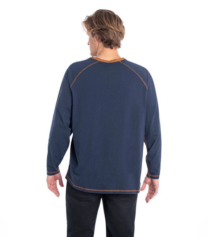 Men's Recluse Raglan Henley Long Sleeve Shirt image number 4