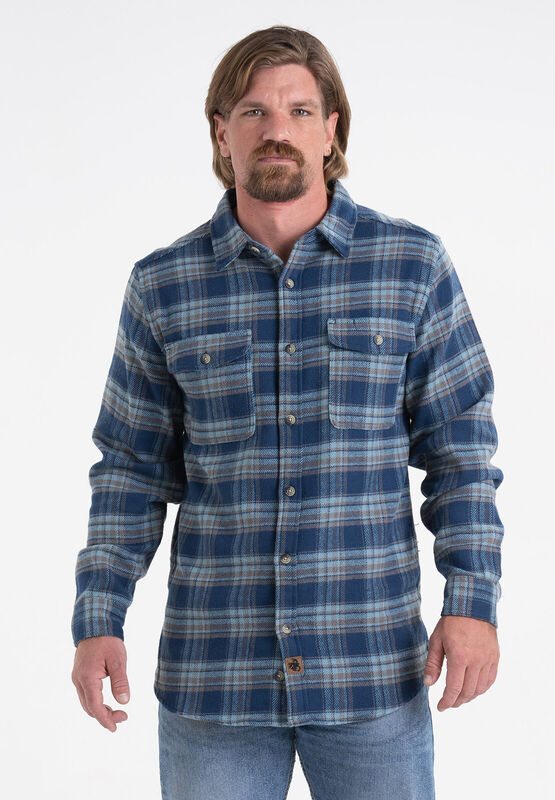 Brawny Plaid Long Sleeve Flannel Button Up Shirt image number 3