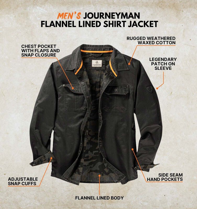 Men's Journeyman Flannel Lined Shirt Jacket image number 5