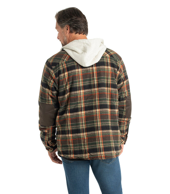 Men's Camp Night Berber Lined Hooded Flannel Shirt Jacket image number 4