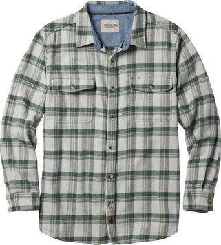 Brawny Plaid Long Sleeve Flannel Button Up Shirt