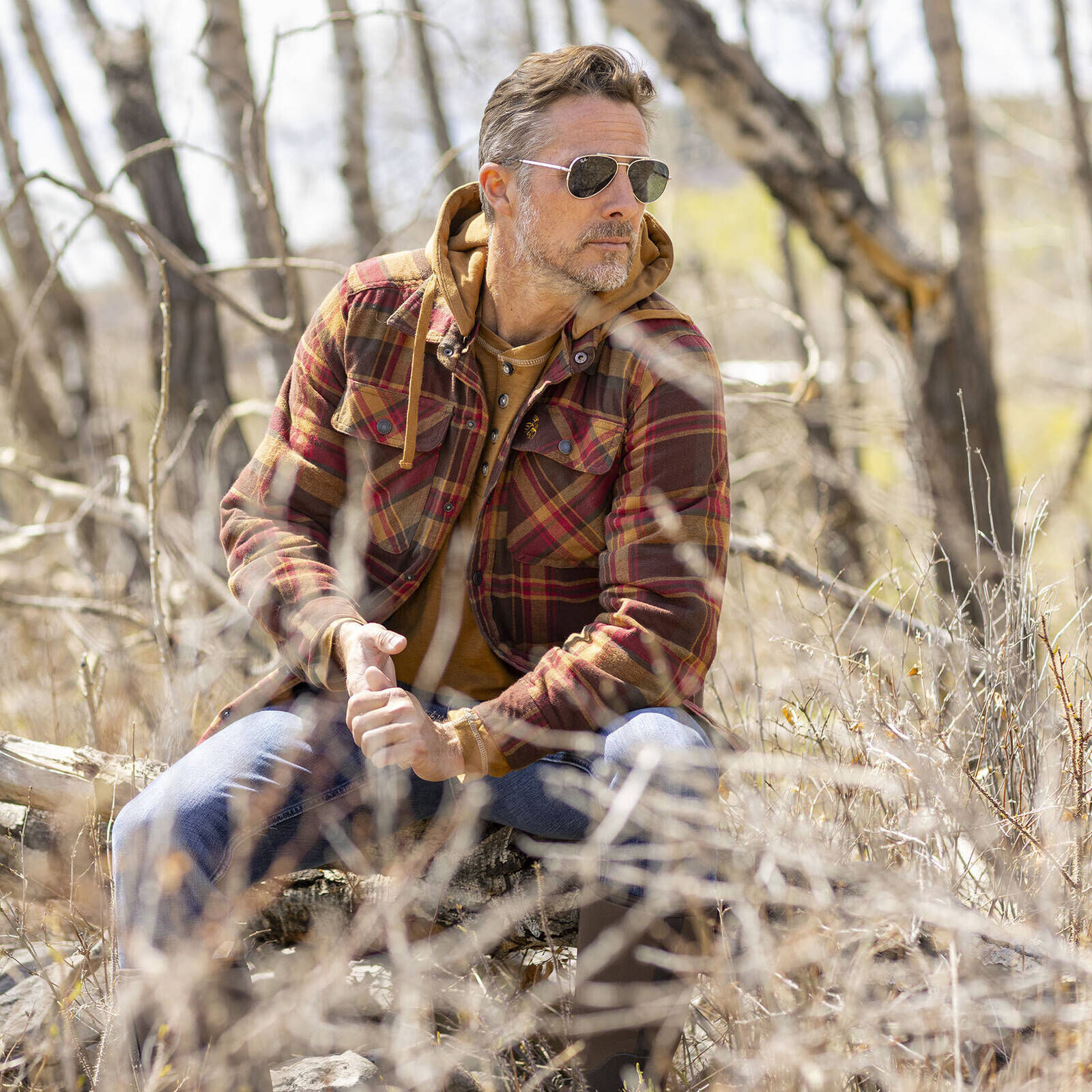 Men's Maplewood Hooded Flannel Jacket | Cozy Insulation for Hiking