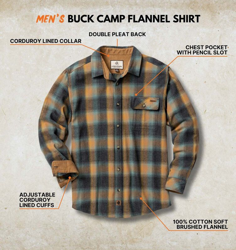 Men's Buck Camp Flannel Shirt image number 5