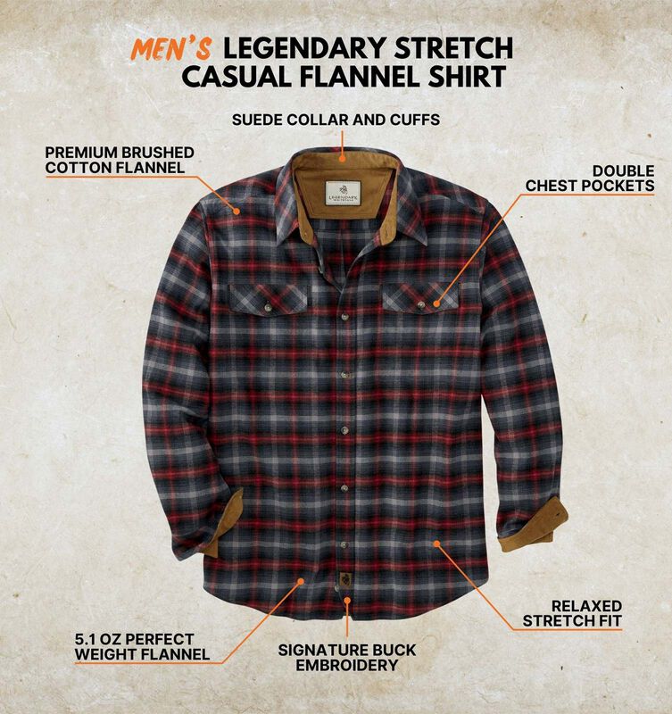 Men's Legendary Stretch Casual Flannel Shirt image number 2