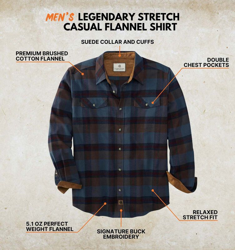 Men's Legendary Stretch Casual Flannel Shirt image number 2