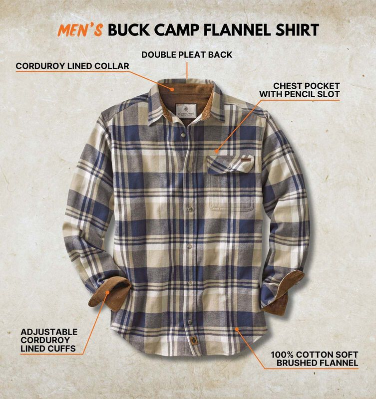 Men's Buck Camp Flannel Shirt image number 5