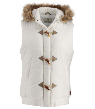 Women's Quilted Toggle Hooded Puffer Vest