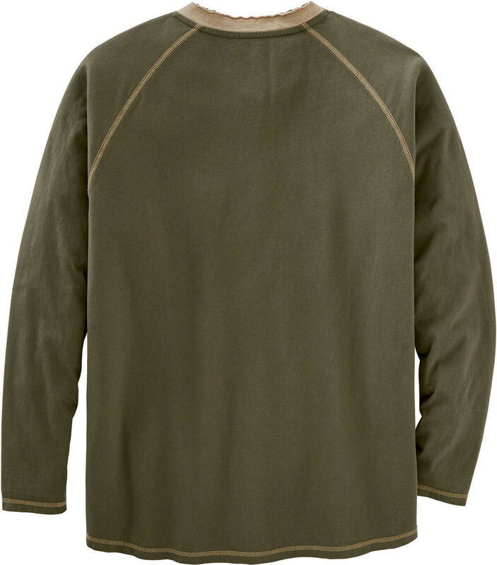 Men's Recluse Raglan Henley Long Sleeve Shirt image number 1