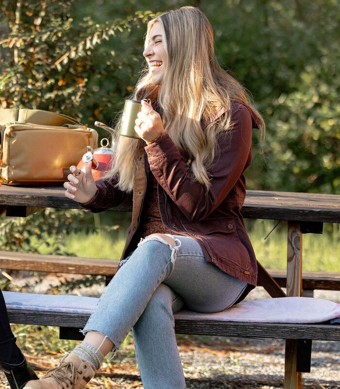 Women's Saddle Country Shirt Jacket with Removable Hood image number 2