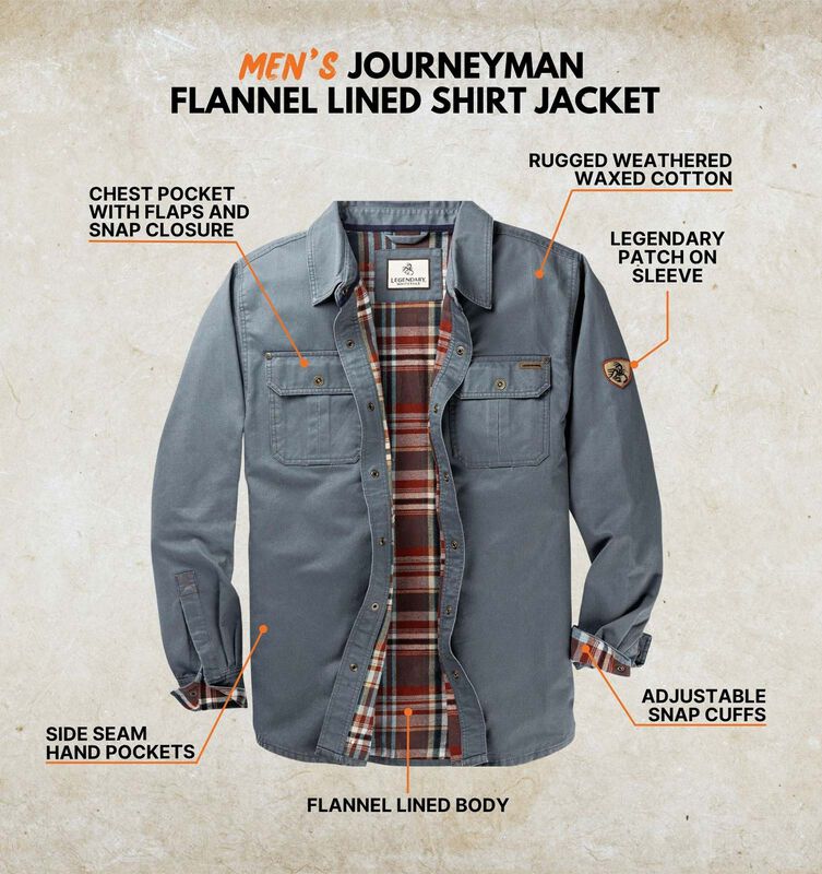 Men's Journeyman Flannel Lined Shirt Jacket image number 2