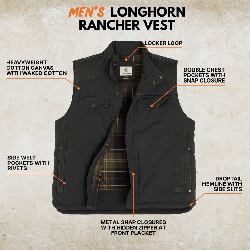 Men's Longhorn Rancher Vest image number 2