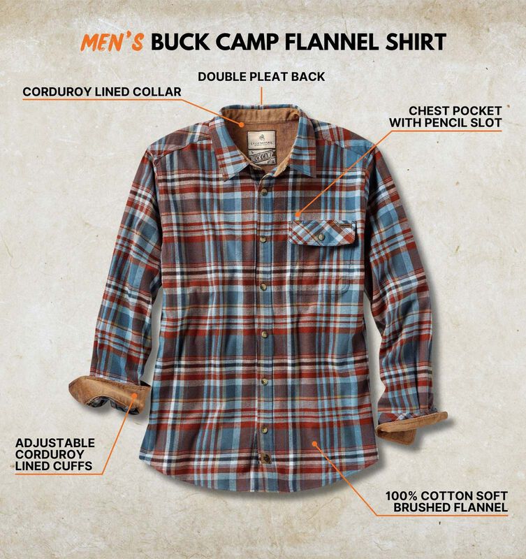 Men's Buck Camp Flannel Shirt image number 5