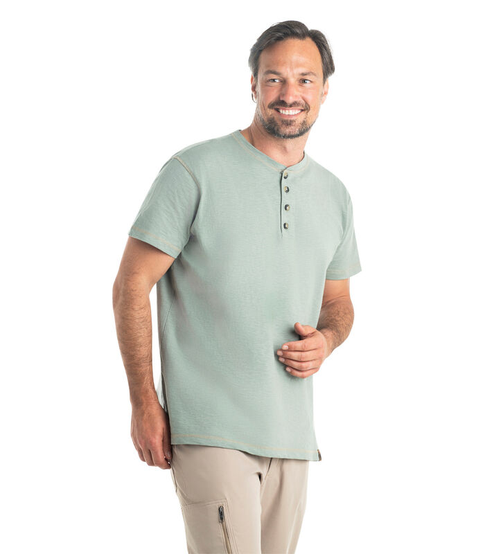 Men's Maverick Slub Henley Short Sleeve Shirt image number 3