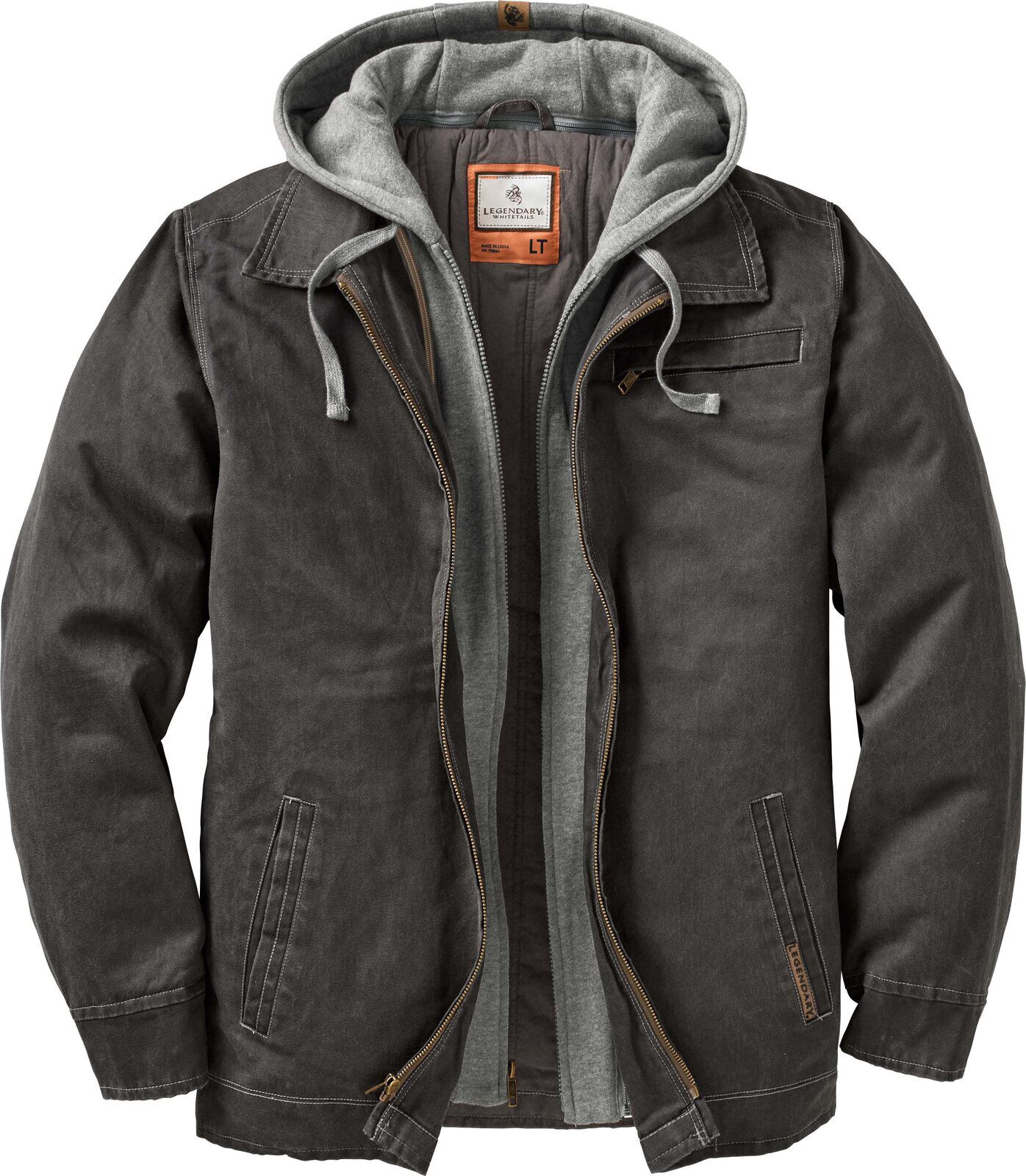 Men's Dakota Waxed Cotton Casual Coat | Aged Leather Look Coat