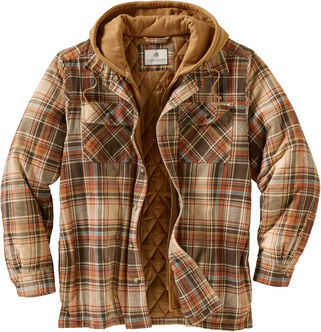 Men's Maplewood Hooded Flannel Shirt Jacket