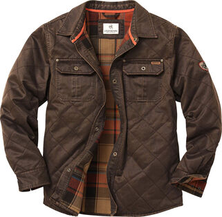 Men's Quilted Journeyman Flannel Lined Shirt Jacket