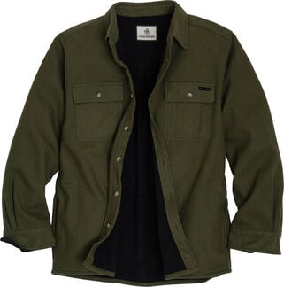 Men's Buck Camp Flannel Fleece Lined Shirt Jacket