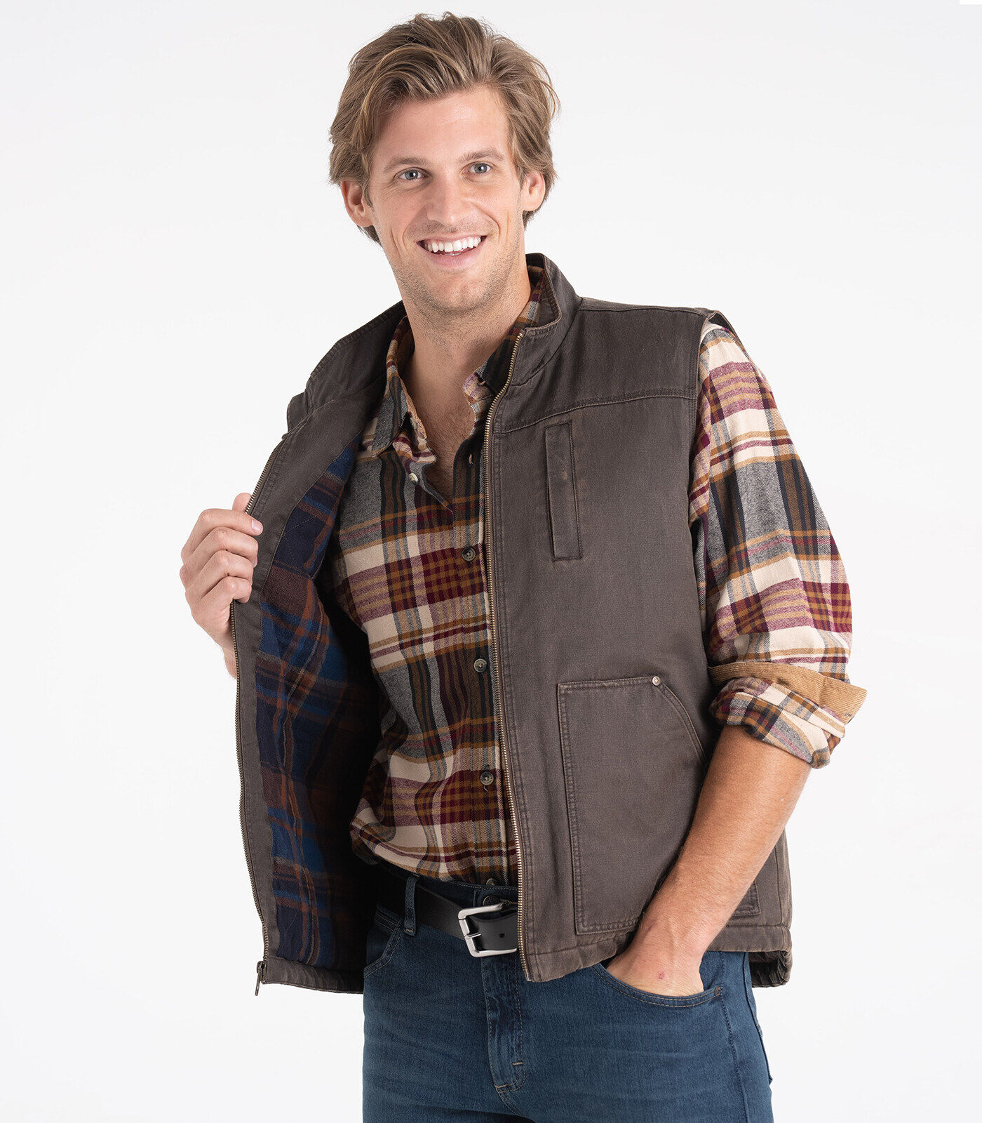 Men's Journeyman Flannel Lined Vest | Durable Weather Resistant