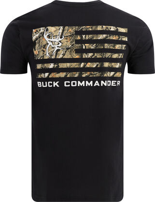 Men's Buck Commander Camo Filled Flag Short Sleeve T-Shirt