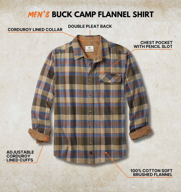 Men's Buck Camp Flannel Shirt image number 4