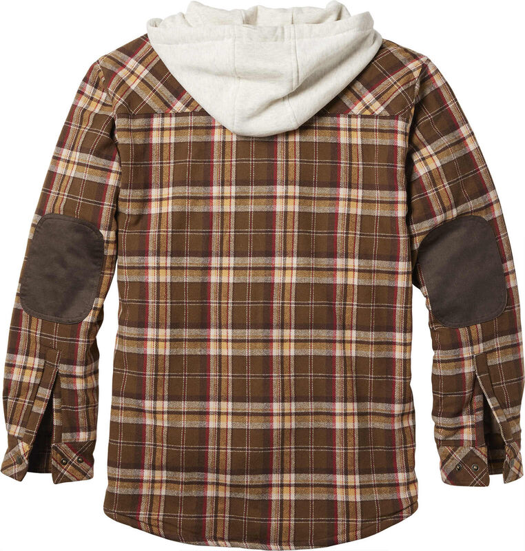 Men's Camp Night Berber Lined Hooded Flannel Shirt Jacket image number 1