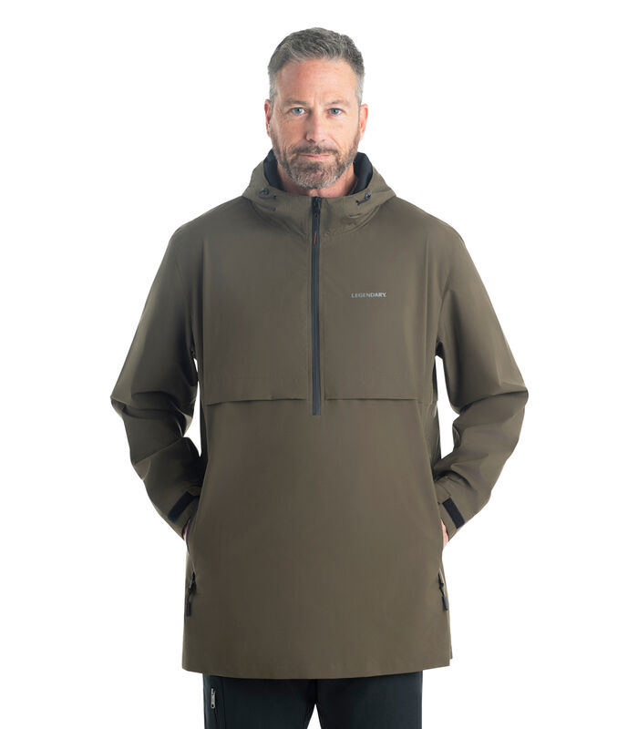 Men's Half Zip Water Resistant Windbreaker Rain Jacket image number 3