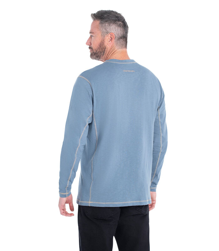 Men's Maverick Slub Henley Long Sleeve Shirt image number 4