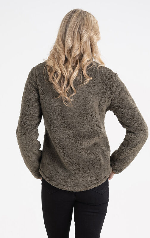 Women's Fuzzy Hide Fleece Pullover image number 3