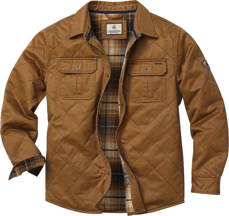 Men's Quilted Journeyman Flannel Lined Shirt Jacket image number 0