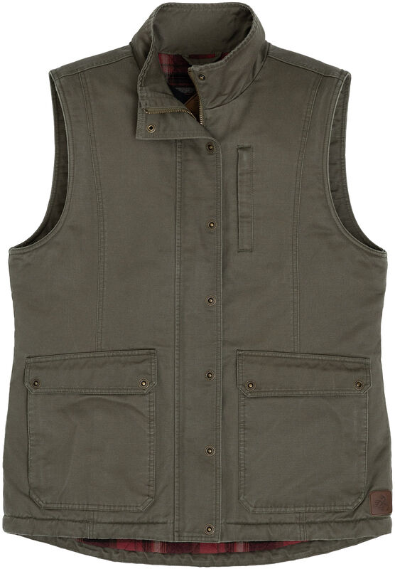 Women's Concealed Carry Saddle Country Waxed Cotton Blend Vest image number 1