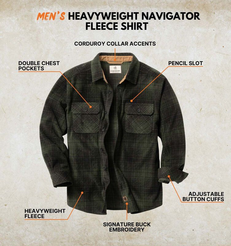 Men's Heavyweight Navigator Fleece Shirt image number 2