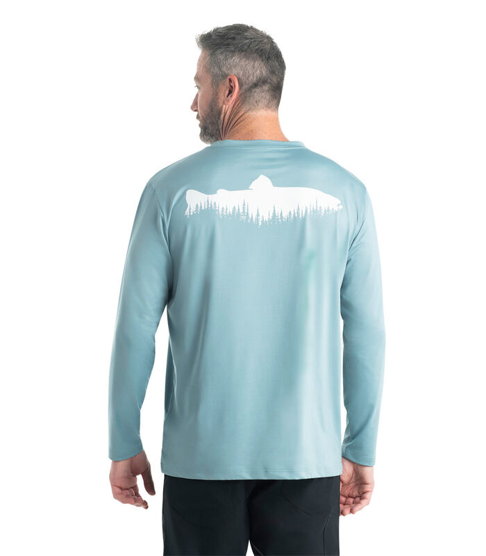 Men's Dry Fit UPF Sun Protection Long Sleeve T Shirt image number 4