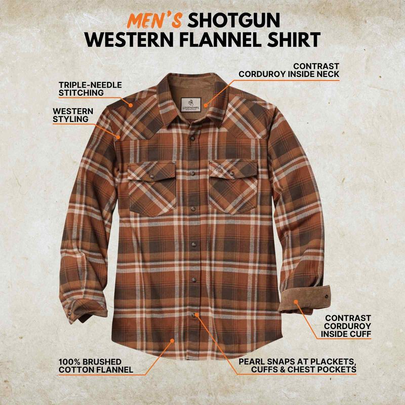 Men's Shotgun Western Flannel Shirt image number 2