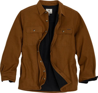 Men's Buck Camp Flannel Fleece Lined Shirt Jacket