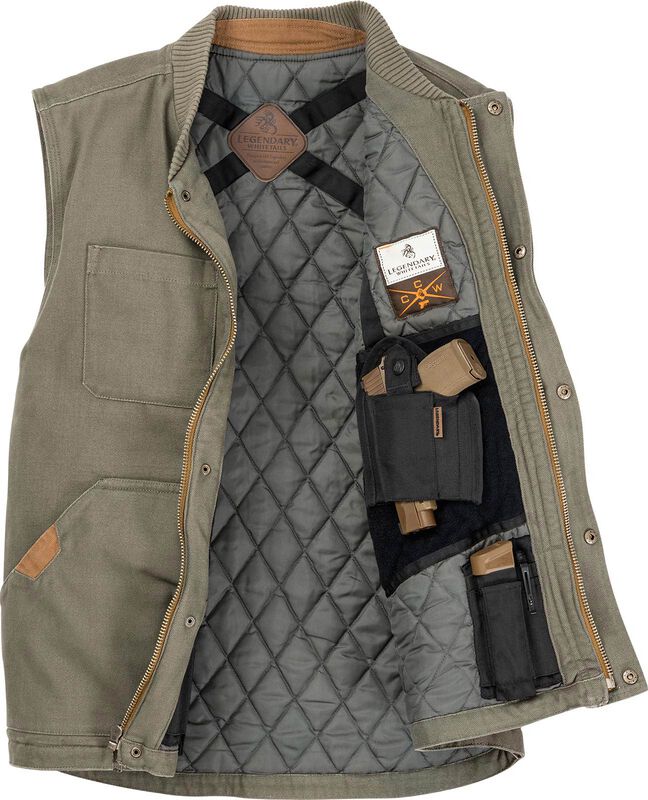 Men's Concealed Carry Canvas Cross Trail Vest image number 1