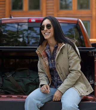 Women's Saddle Country Shirt Jacket with Removable Hood