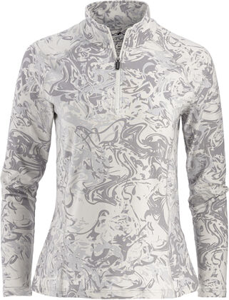 Women's 1/4-Zip Jersey Performance Pull Over Long Sleeve Shirt