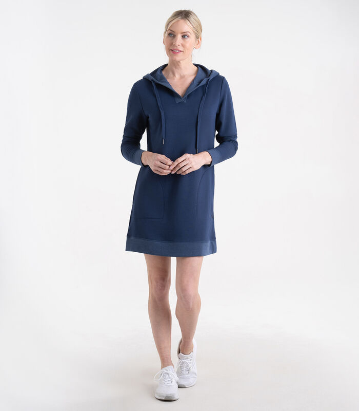 Women's Long Sleeve Oversized Hoodie Sweatshirt Dress image number 2