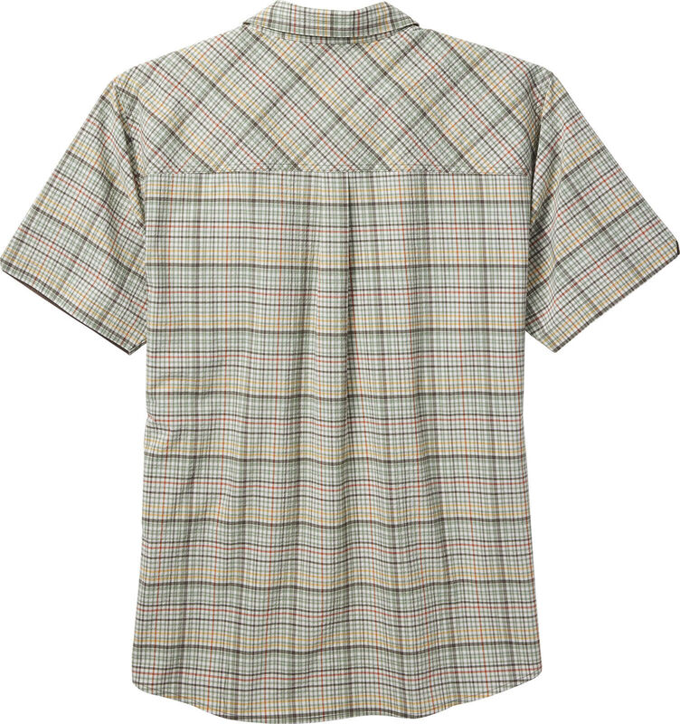 Men's Textured Stretch Woven Plaid Short Sleeve Shirt image number 1