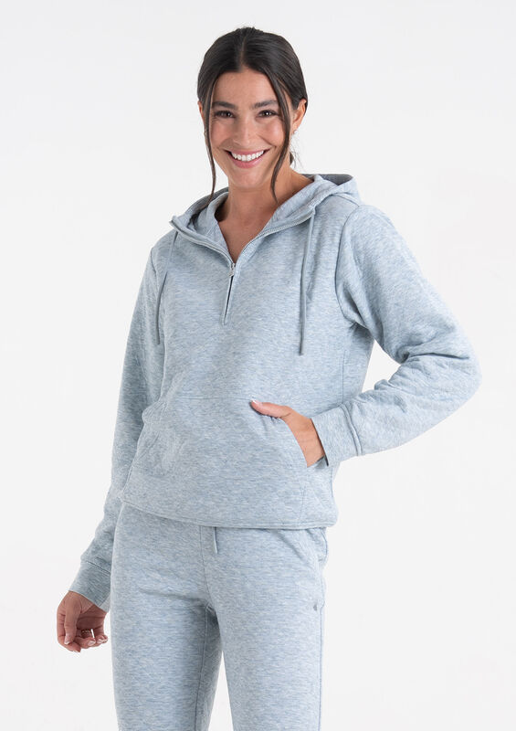 Women's 1/2 Zip Performance Quilted Comfort Hoodie image number 2