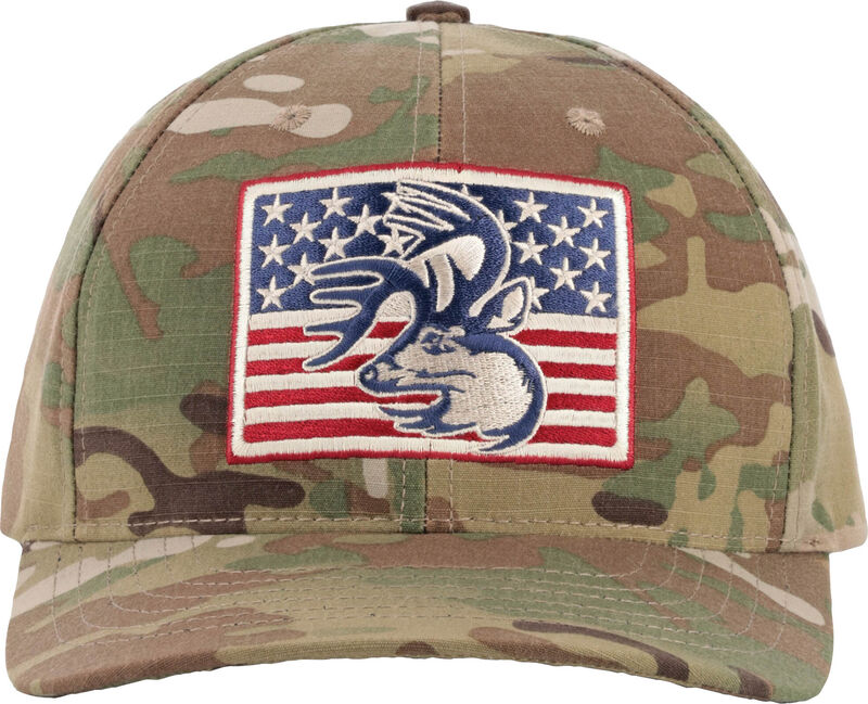 Legendary Camo American Flag Patch Hat Made in USA image number 0