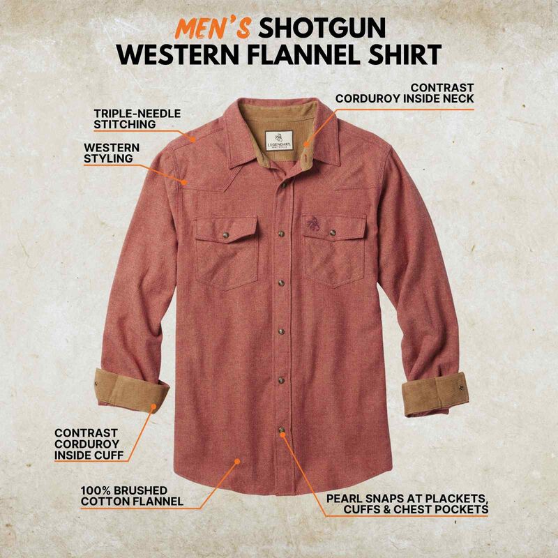 Men's Shotgun Western Flannel Shirt image number 2
