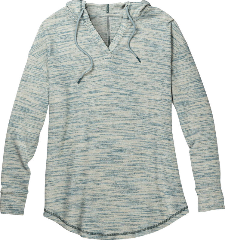 Women's Space Dye Knit V-Neck Pullover Hoodie image number 0