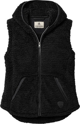 Women's Fuzzy Hide Fleece Hooded Vest