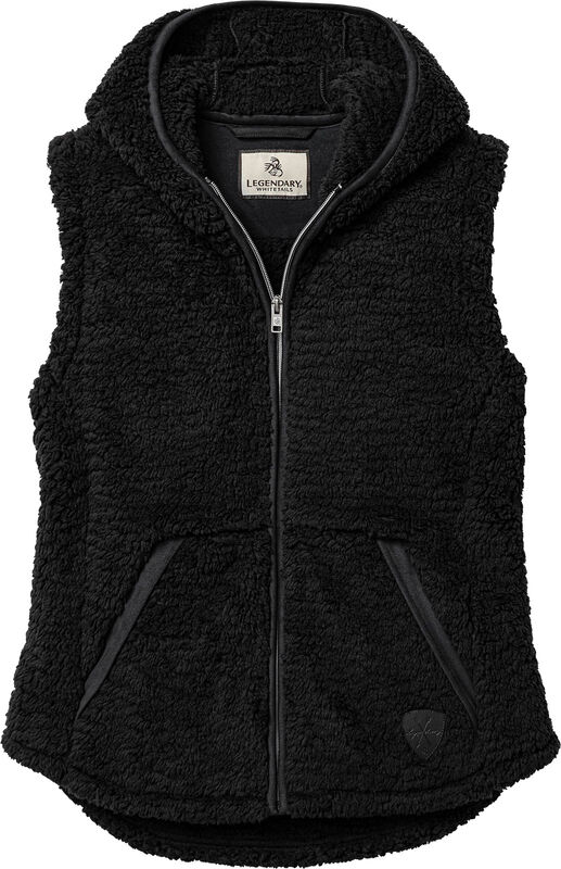 Women's Fuzzy Hide Fleece Hooded Vest image number 0